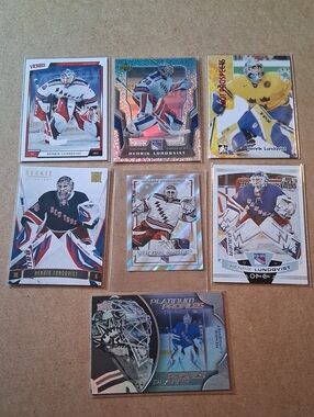 Henrik Lundqvist Hockey Card Lot - Blue, White, Red